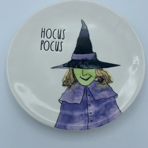 Rae Dunn Halloween 6" Plates Set of 2 “Hocus Pocus & Witch’s Brew” - Picture 2 of 5